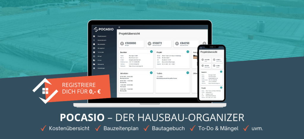 Hausbau planen Software kostenlos - Jetzt POCASIO für deine Hausbauplanung verwenden