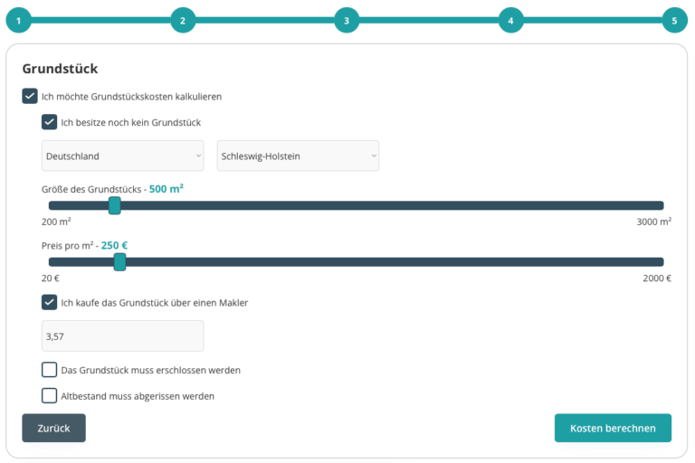 Baukostenrechner 2025 - Jetzt kostenfrei Baukosten berechnen
