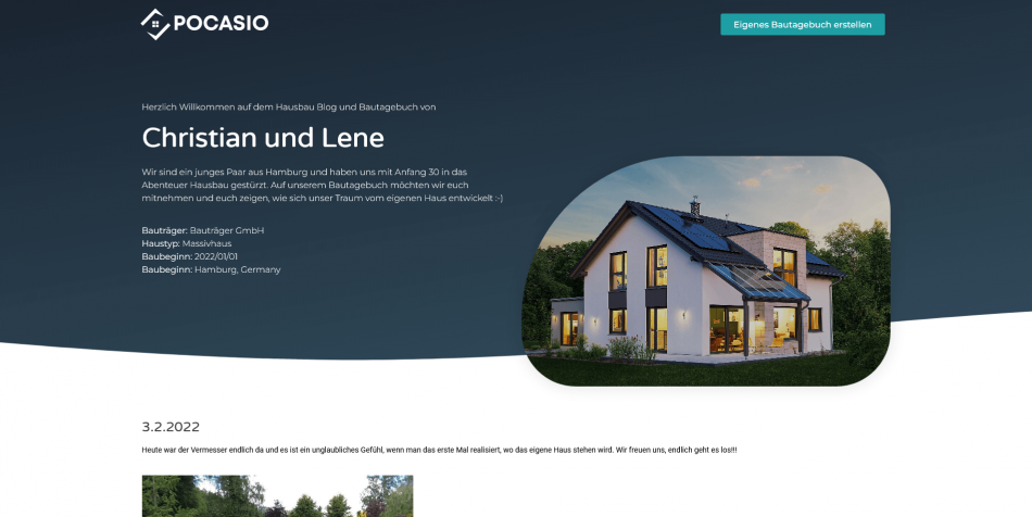 Bautagebuch öffentlich - Du kannst in jedem Eintrag entscheiden, ob dieser zusätzlich auch auf deinem öffentlichen Baublog sichtbar sein soll